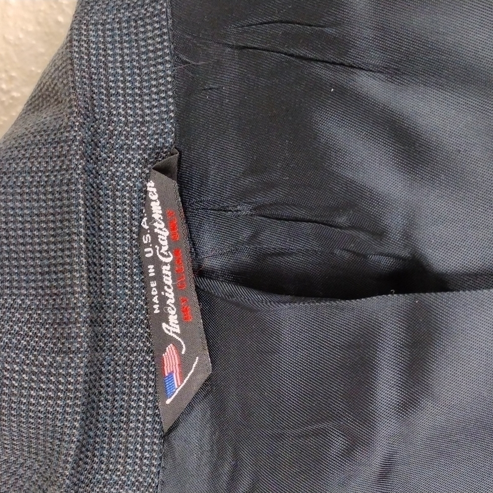 Bonacci Checked Gray One Notched Collar Double Br… - image 7